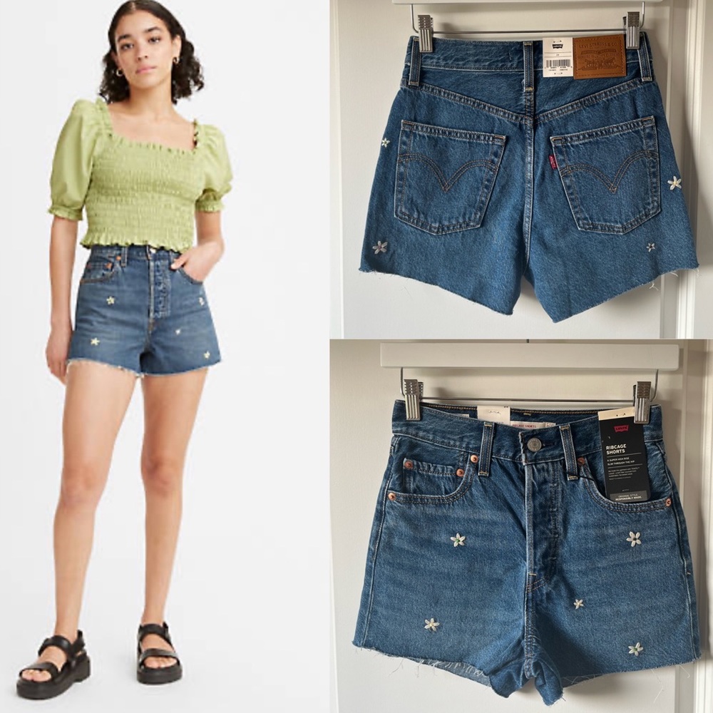$15 ALL SHORTS ⭐️ Levi’s Ribcage short in Shortcut - medium wash